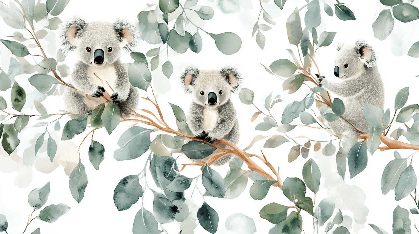 Papier Peint Koala Et Lumière Du Matin