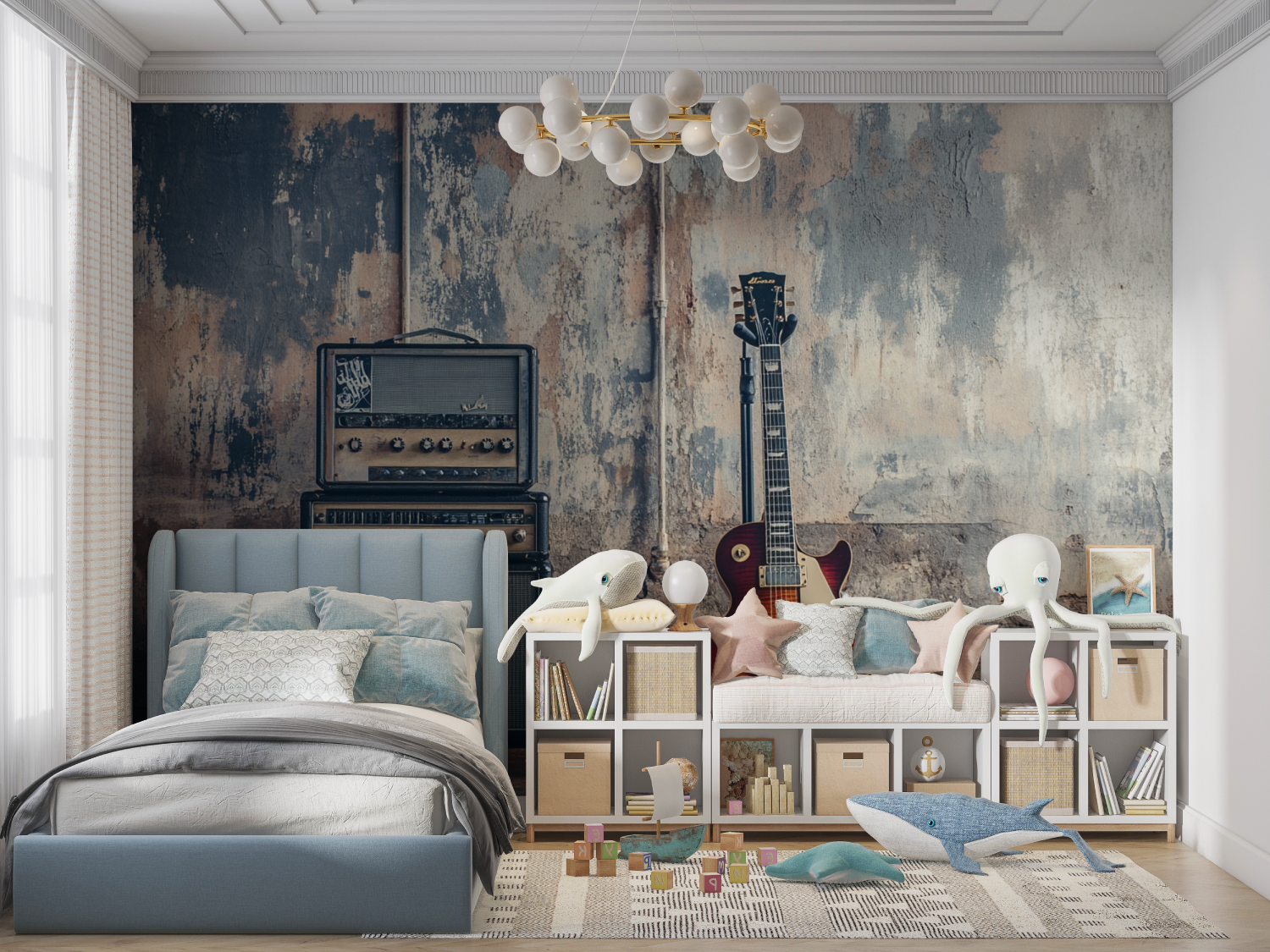 Papier peint studio rock star panoramique garcon