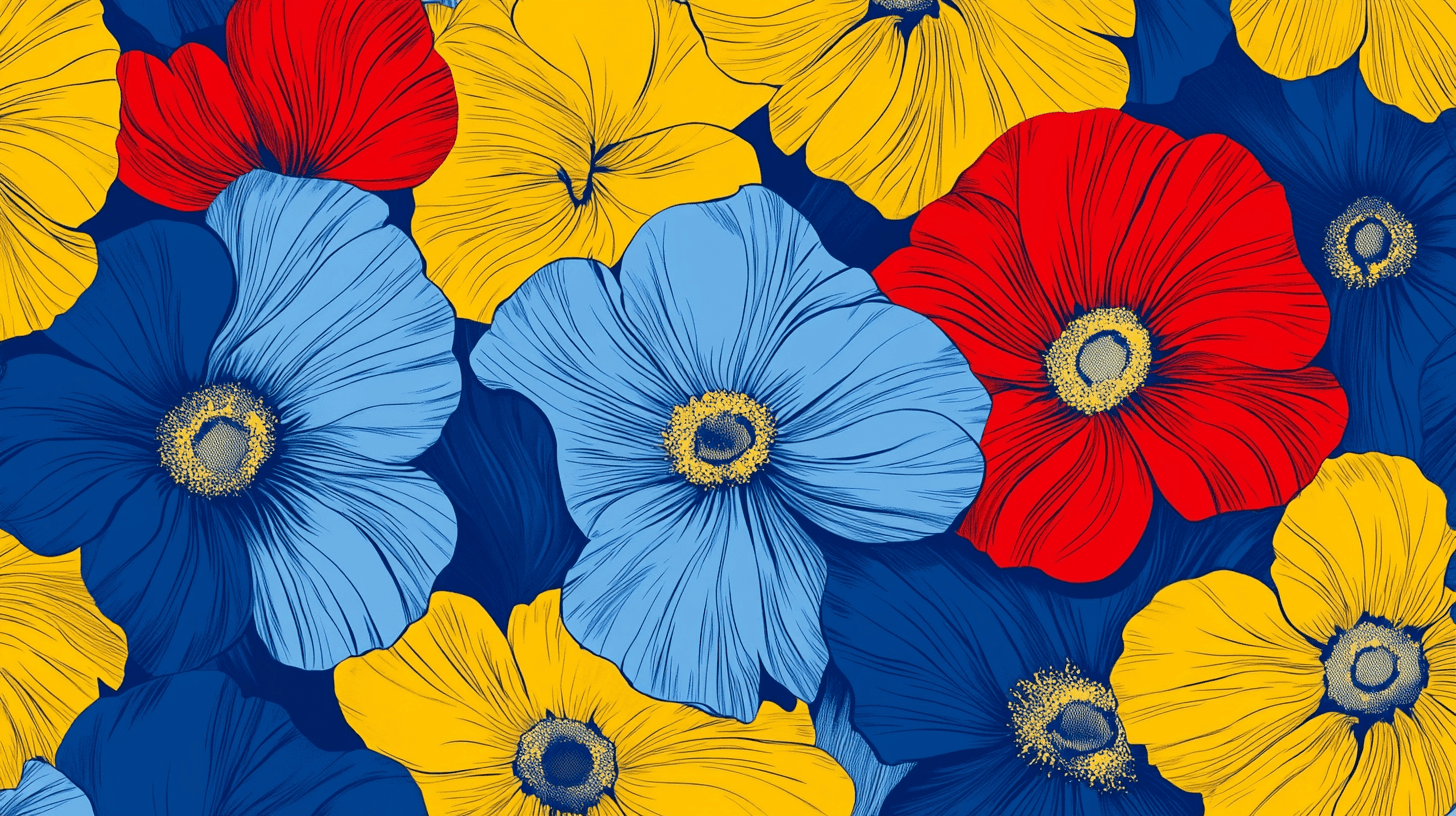 Papier Peint Fleur Pop