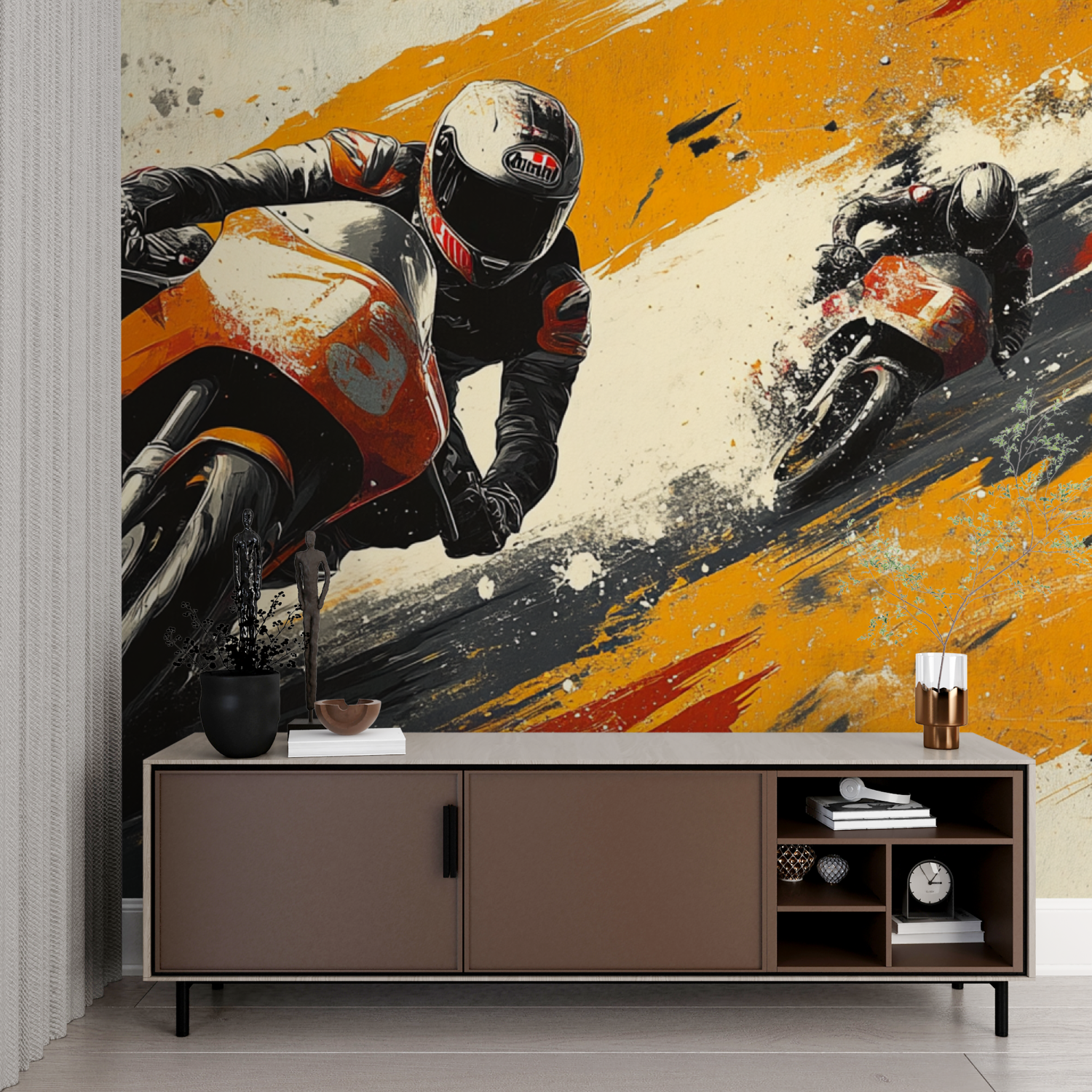 Papier peint xxl moto imprime