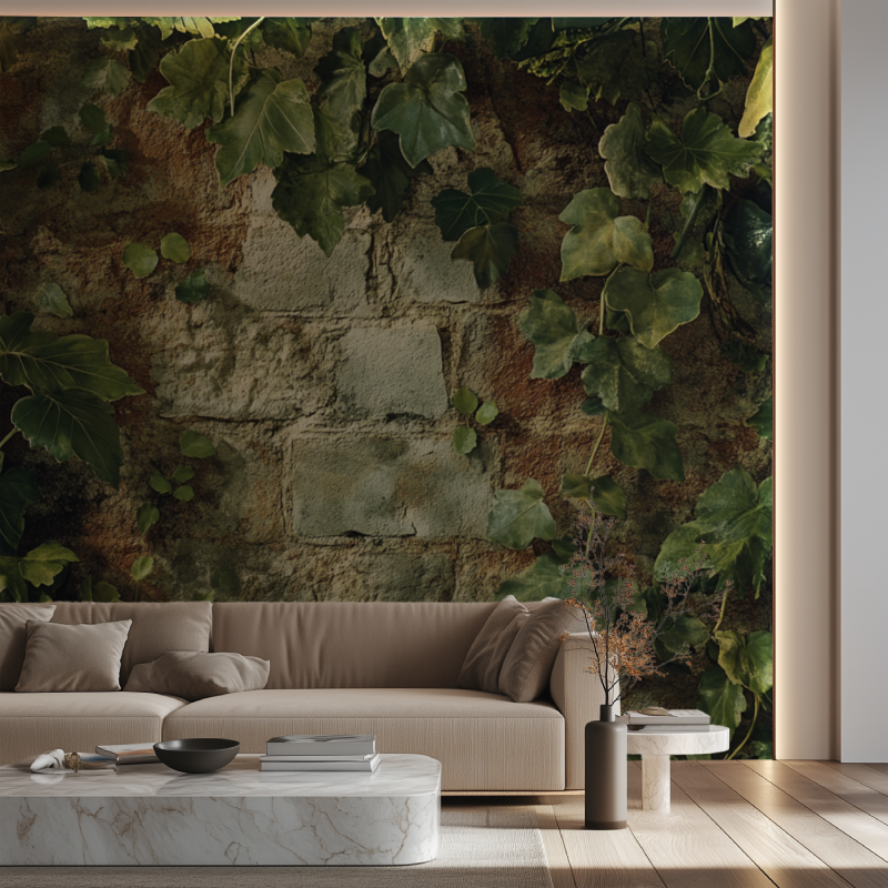 Papier peint murale trompe loeil canape neon