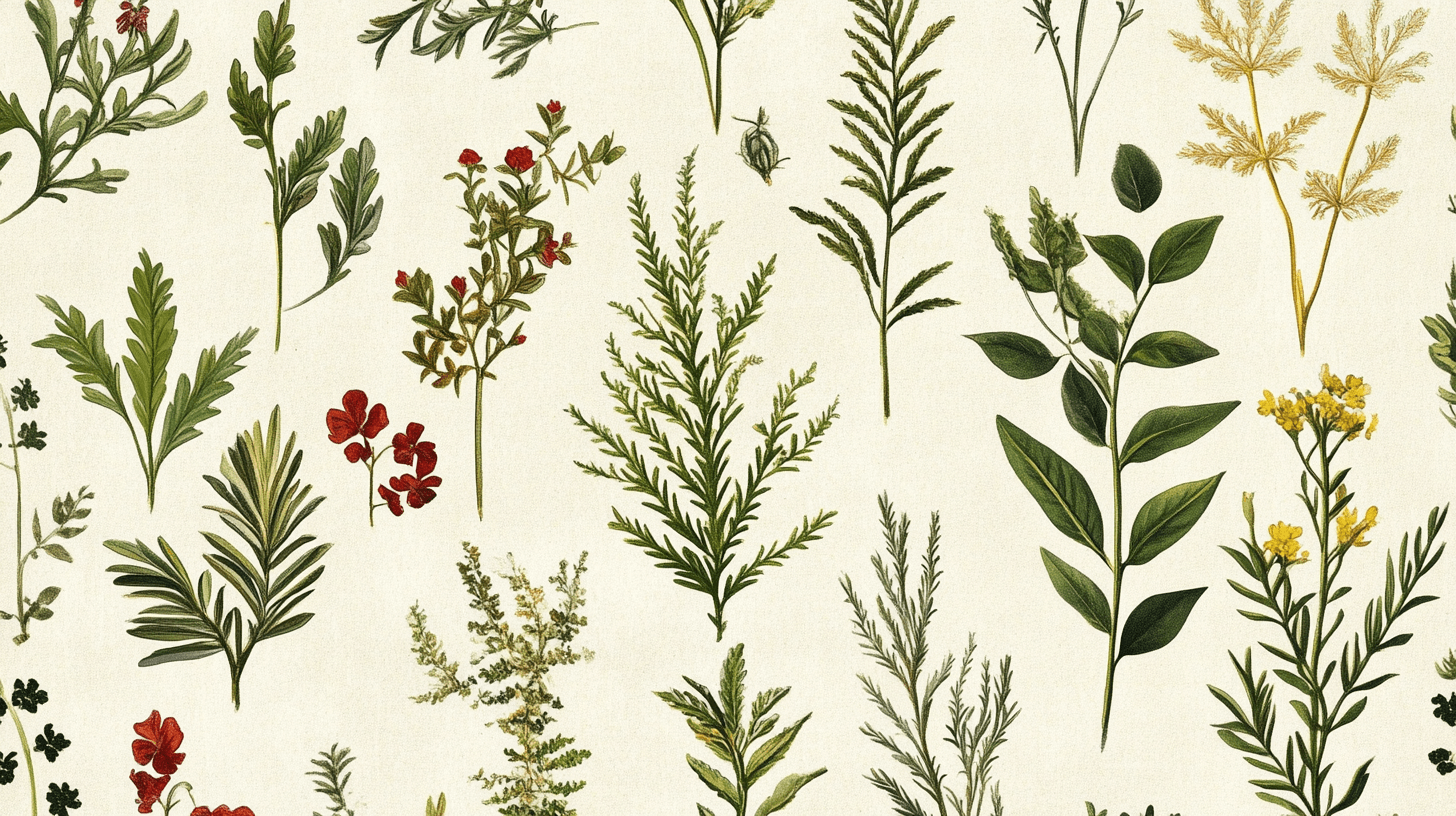 Papier Peint Vintage Vegetal