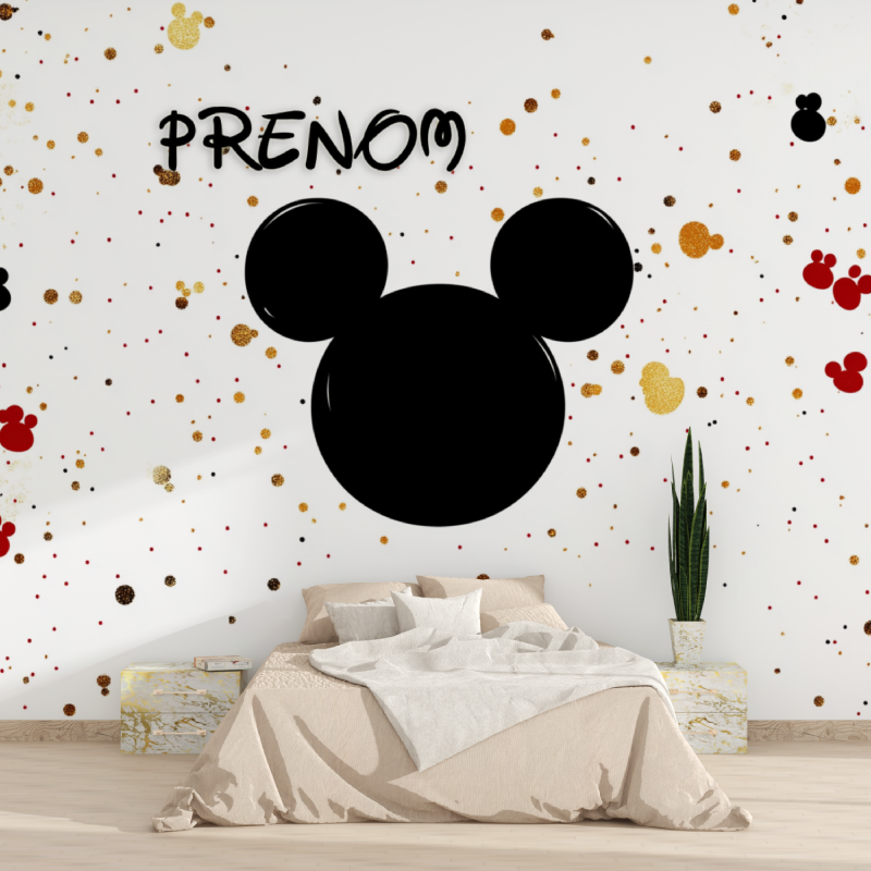 Papier peint prenom mickey 1815