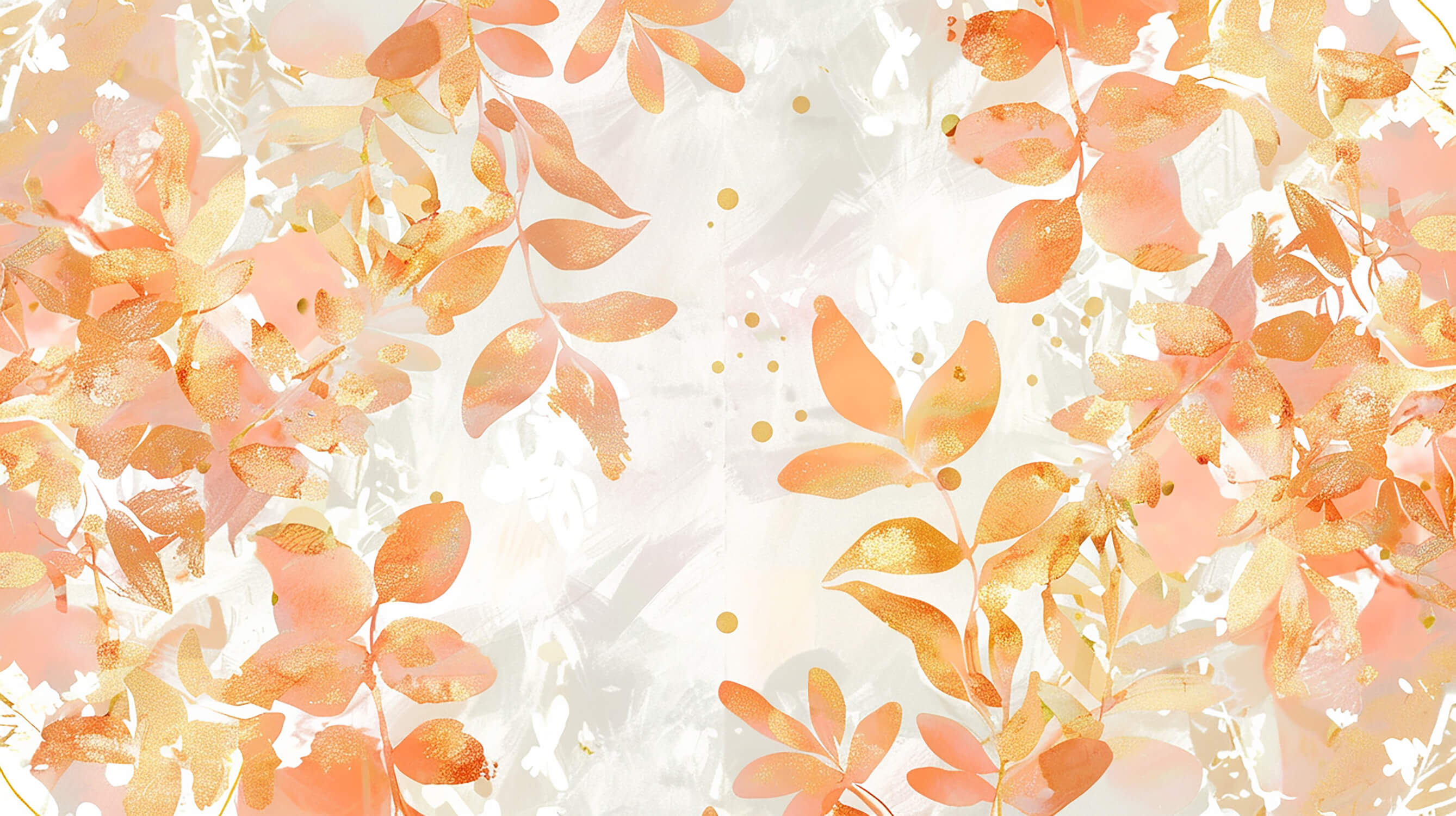 Papier Peint Rose Orange Doré