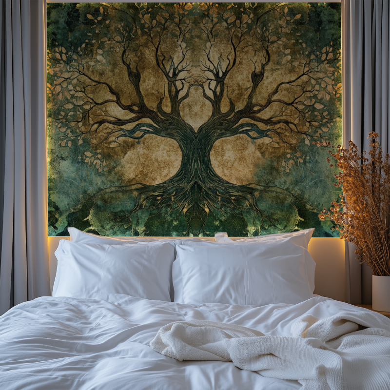 Papier peint arbre de vie chambre premium