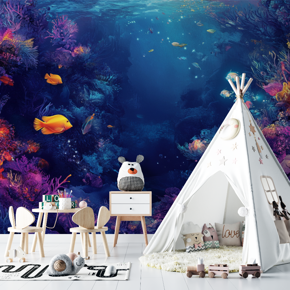 Papier peint marin monde enchante des oceans chambre bebe