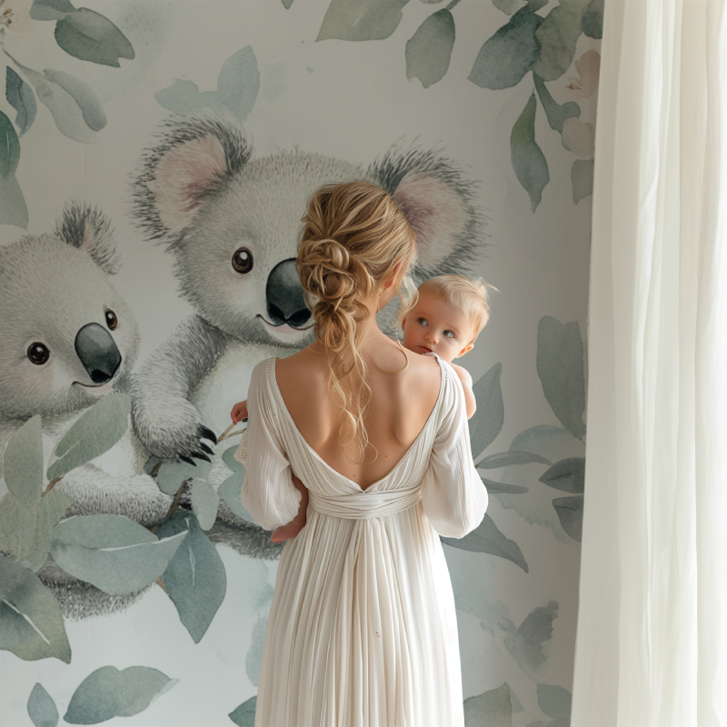 Papier peint koala et instants tendres bb123