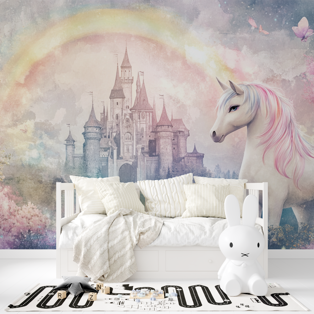 Papier peint chambre petite fil...c en ciel tapisserie fille
