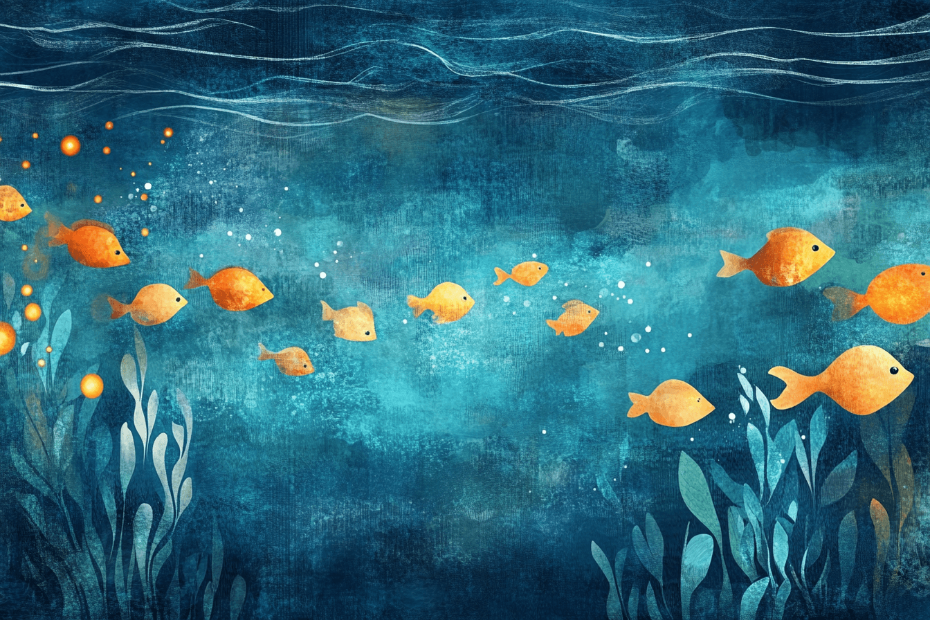 Papier Peint Marin Rêverie Sous-Marine