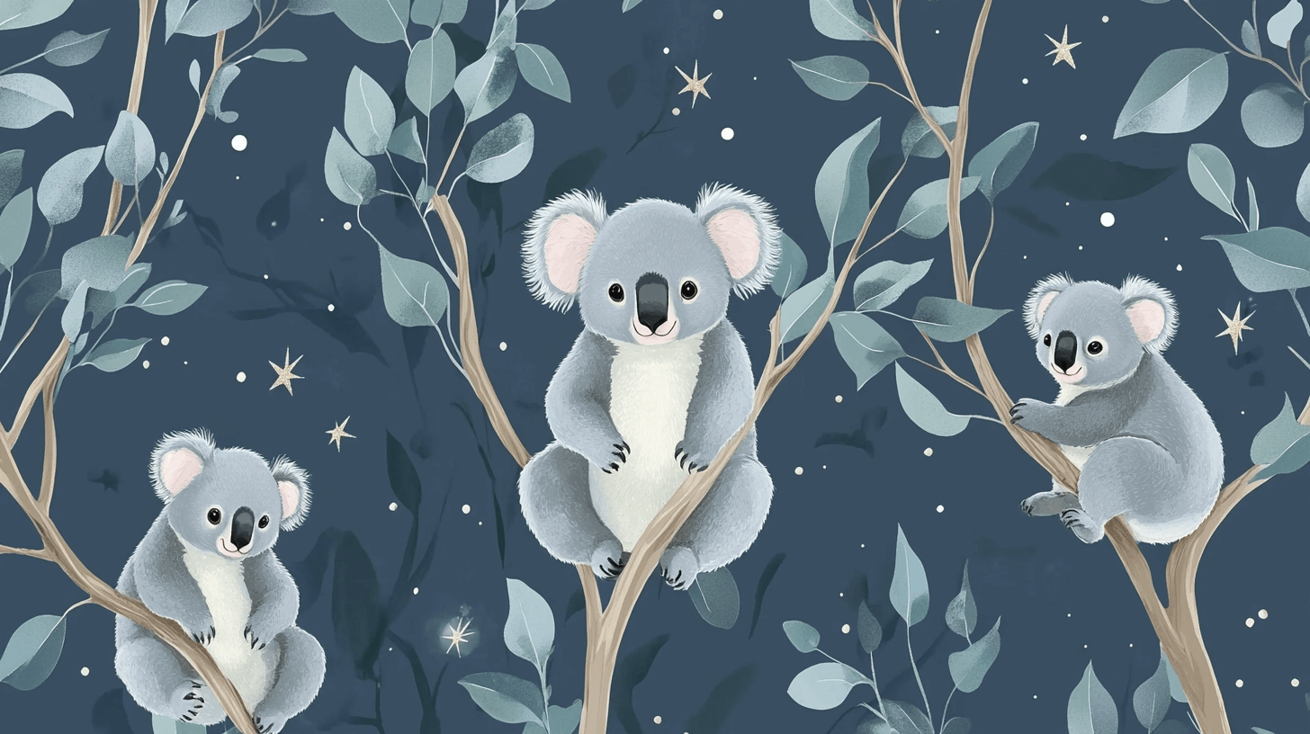 Papier Peint Koala Et Silence Étoilé