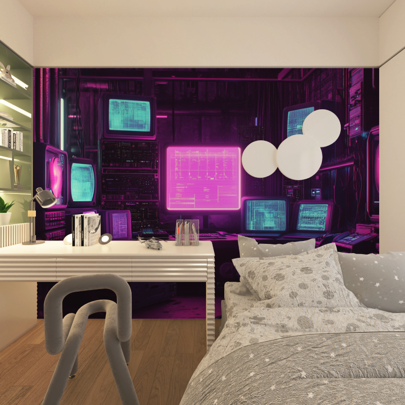 Papier peint dark electro chambre adolescents