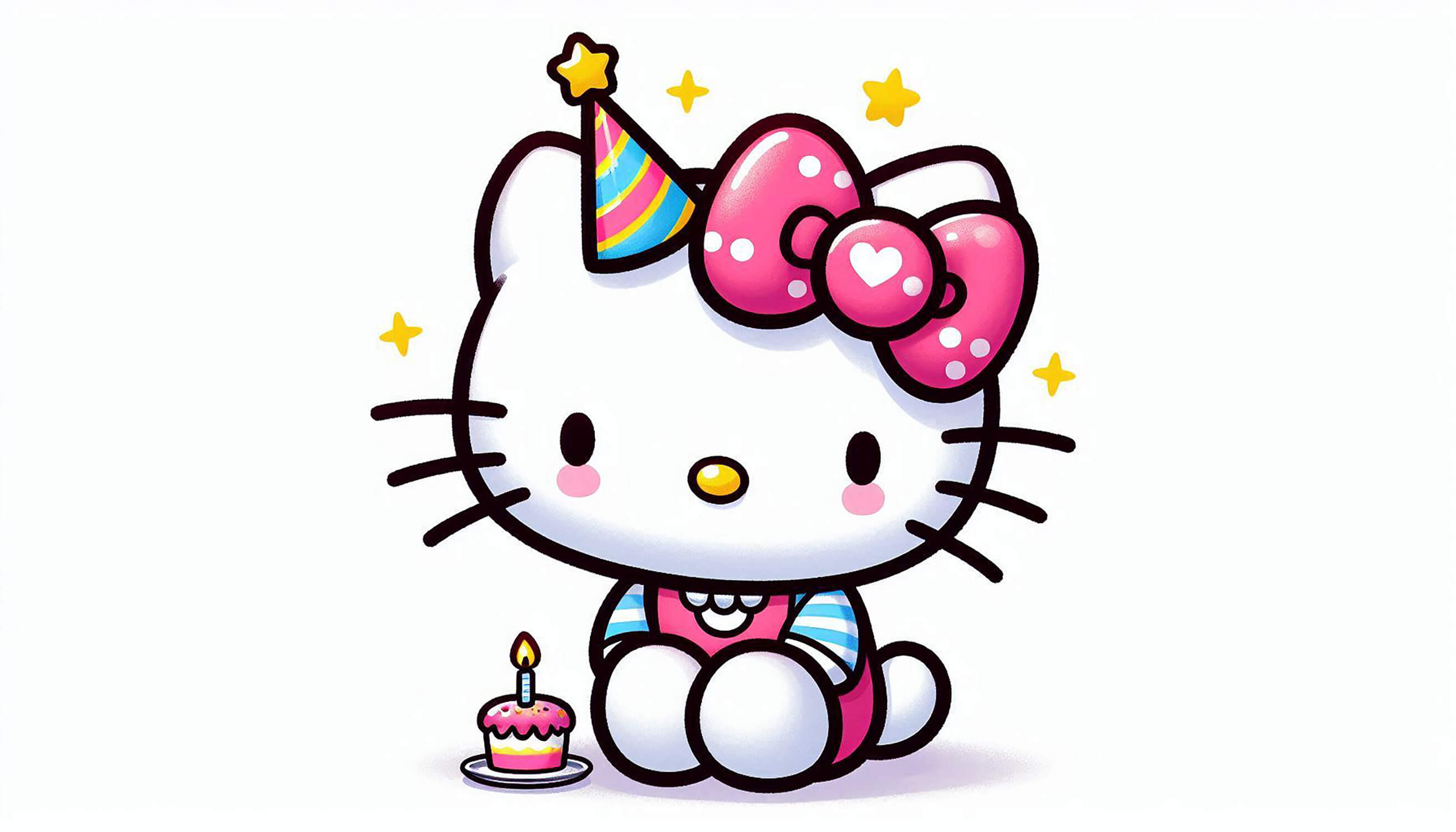 Papier Peint Hello Kitty Blanc