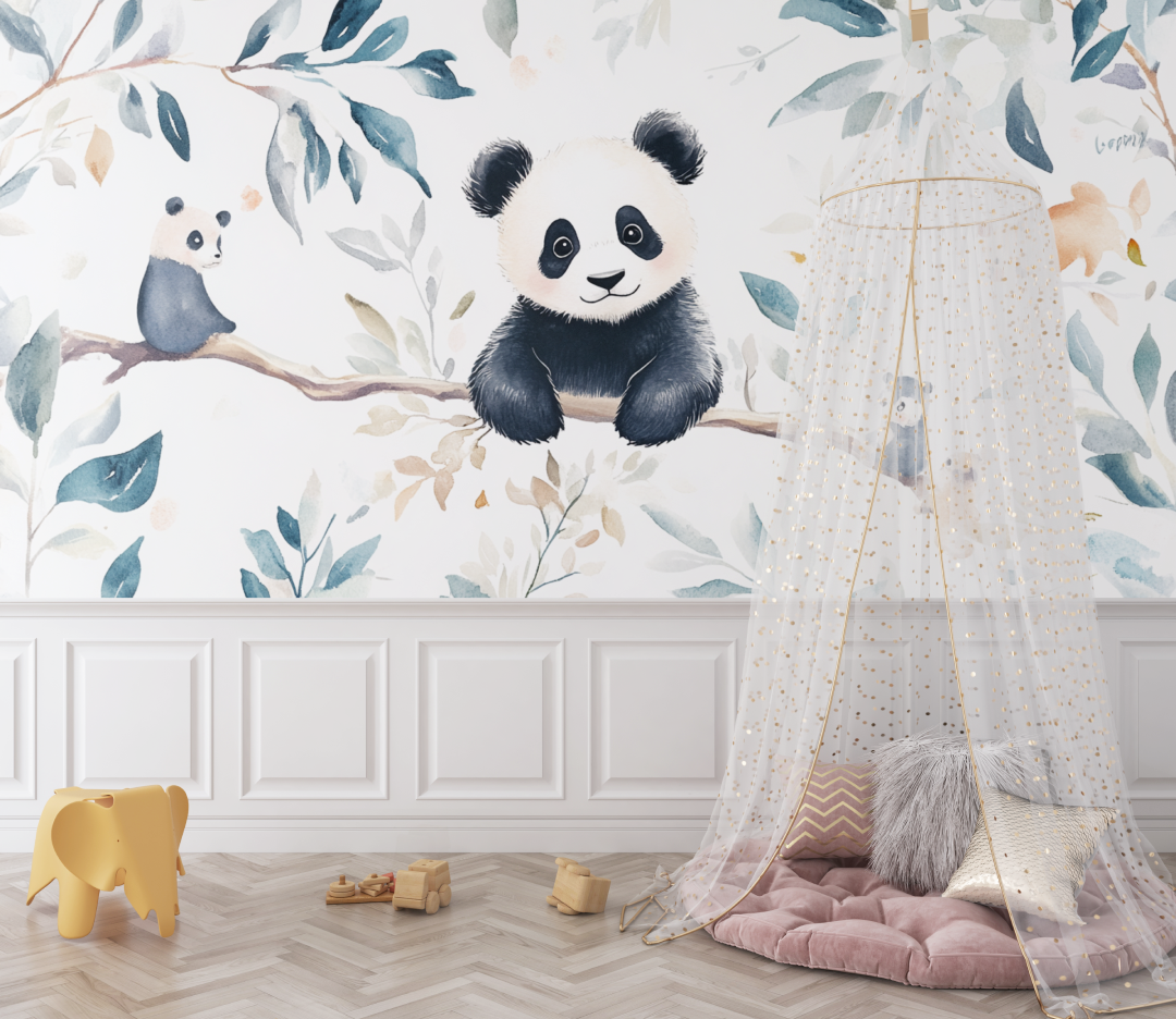 Papier peint panda et animaux mignons bebe