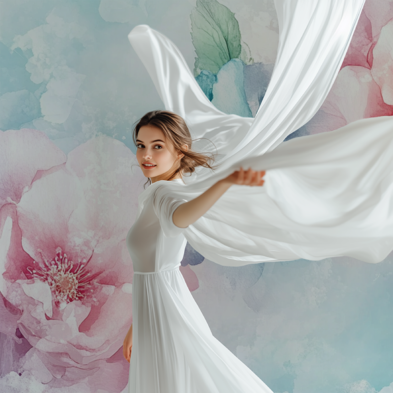 Papier peint fleur geante modele