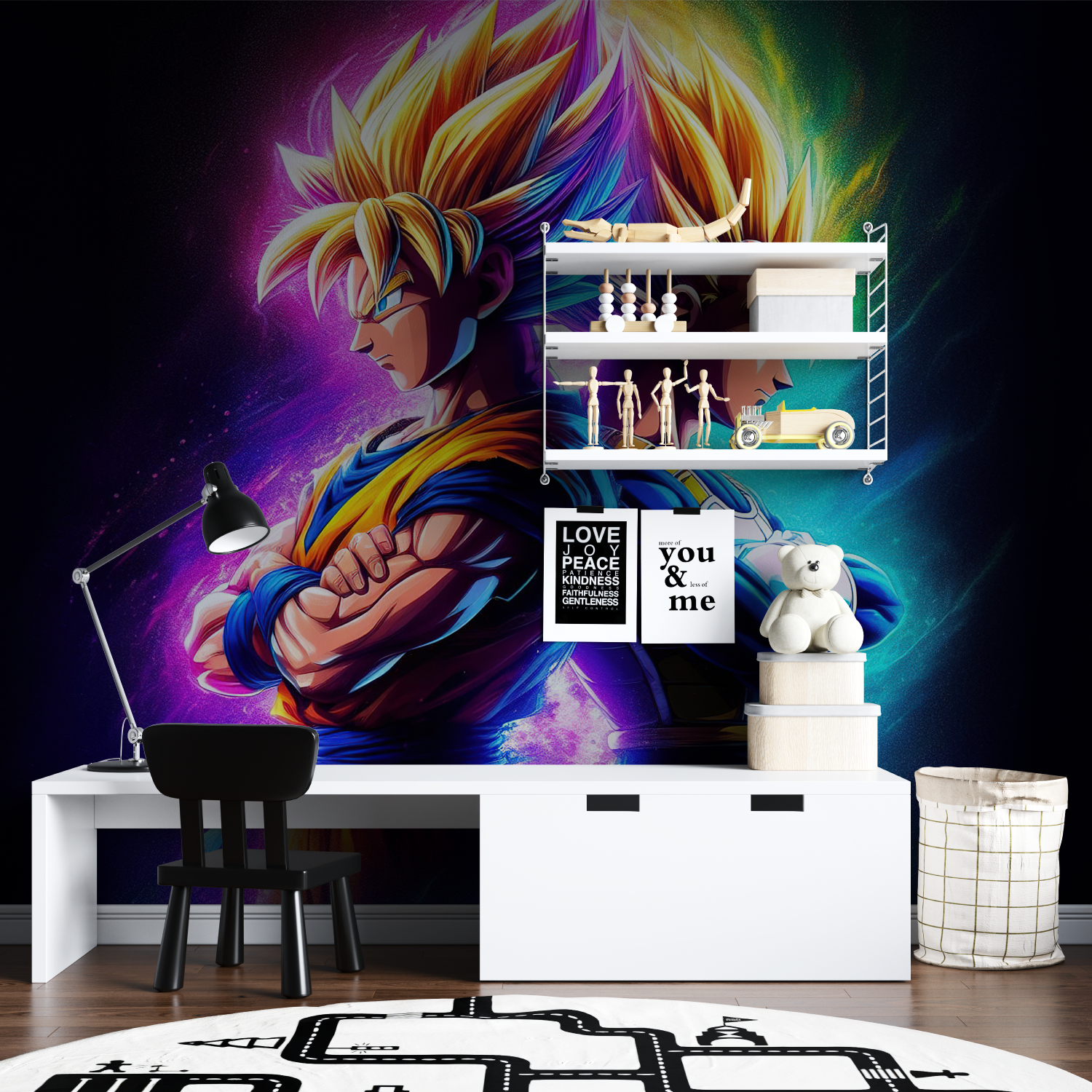 Papier Peint Goku vs Vegeta - tapisserie garçon