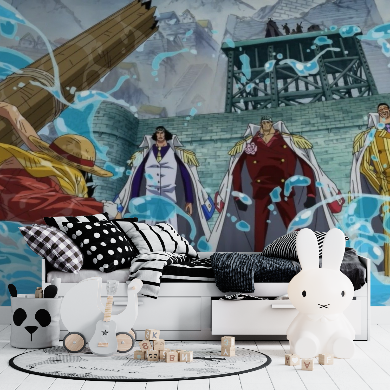 Papier Peint One Piece Marines - tapisserie ado