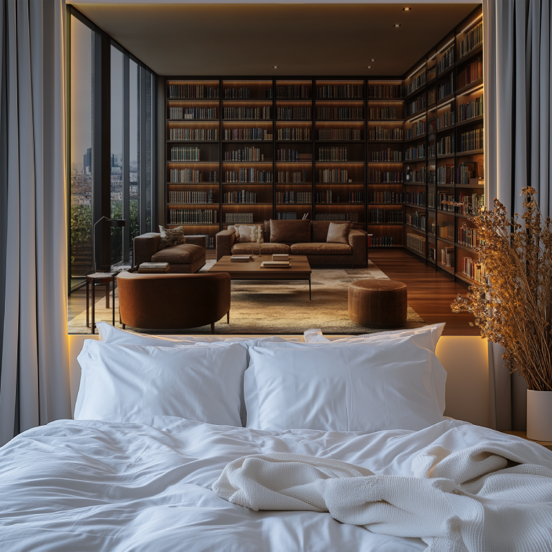 Papier peint trompe loeil wc chambre tendanc