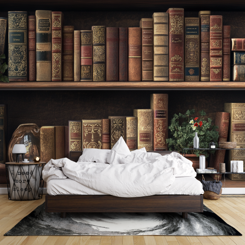 Papier peint trompe loeil etagere leroy merlin mur