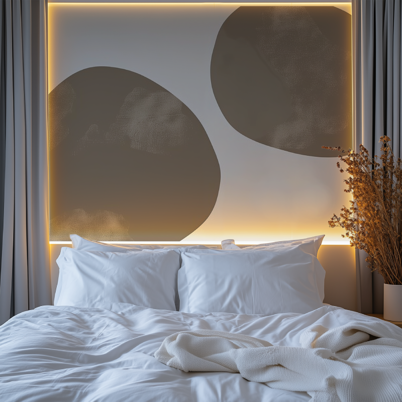 Papier peint panoramique rochers marrons chambre premium