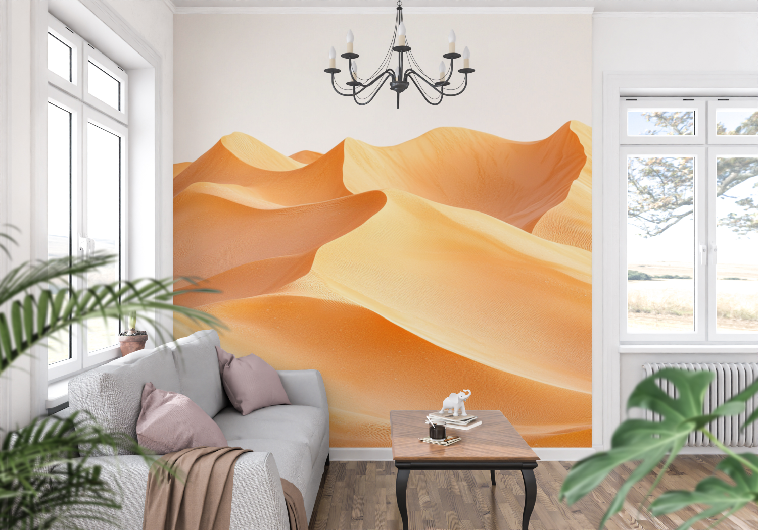 Papier peint terracotta inspira...t saharien panoramique mur