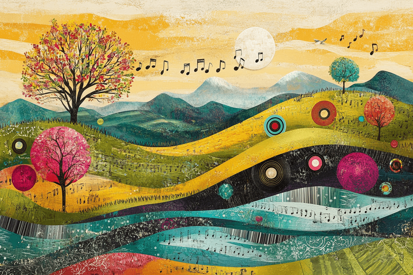 Papier Peint Grand Format Musique Paysage