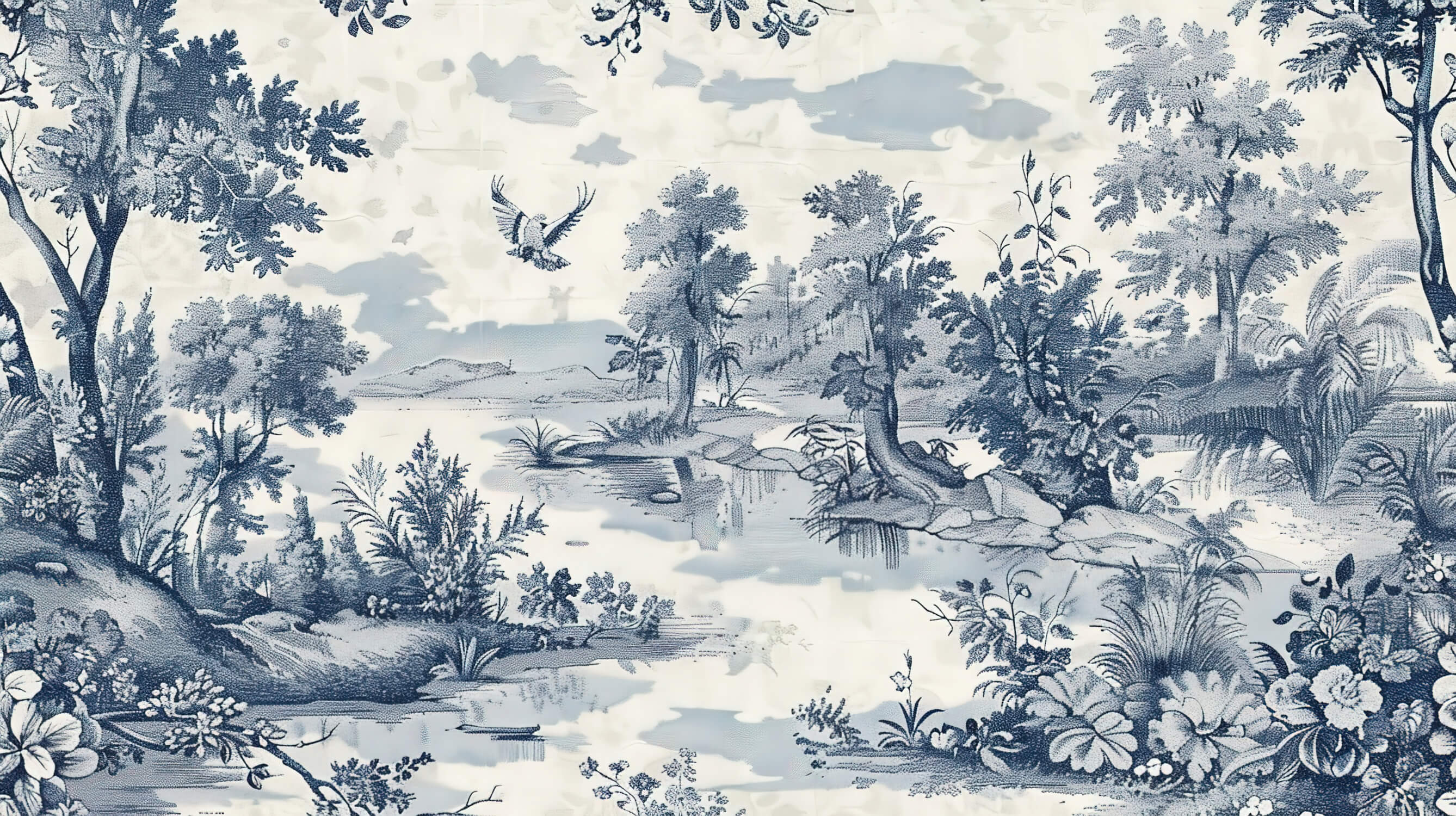 Papier Peint Toile De Jouy Pour Chambre