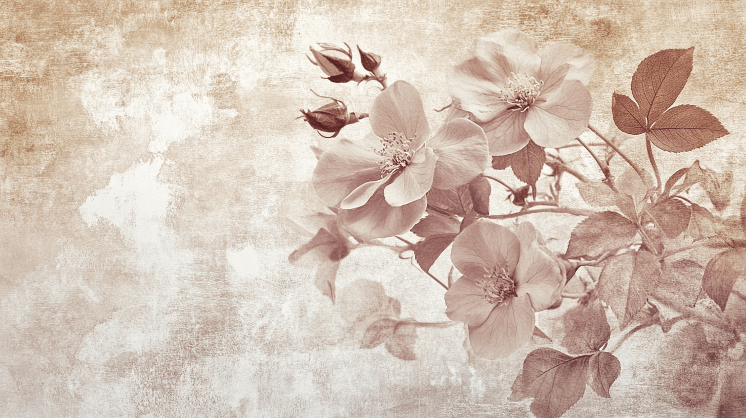 Papier Peint Vintage Fleurs