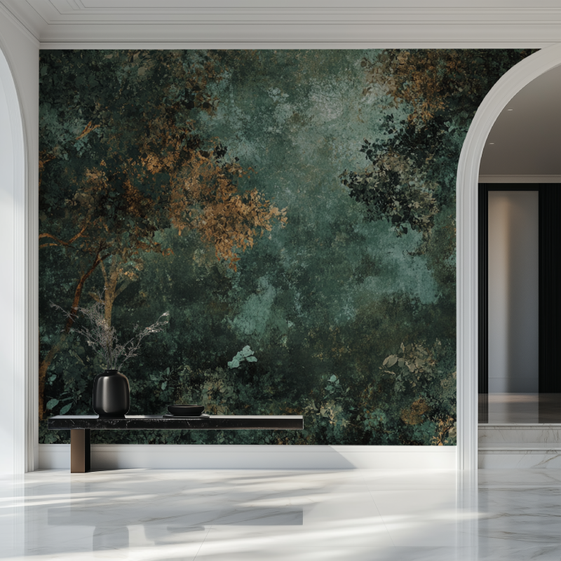 Papier peint arbre balc salon beau