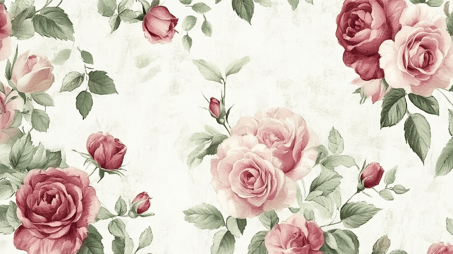 Papier Peint Fleur Rose Pale