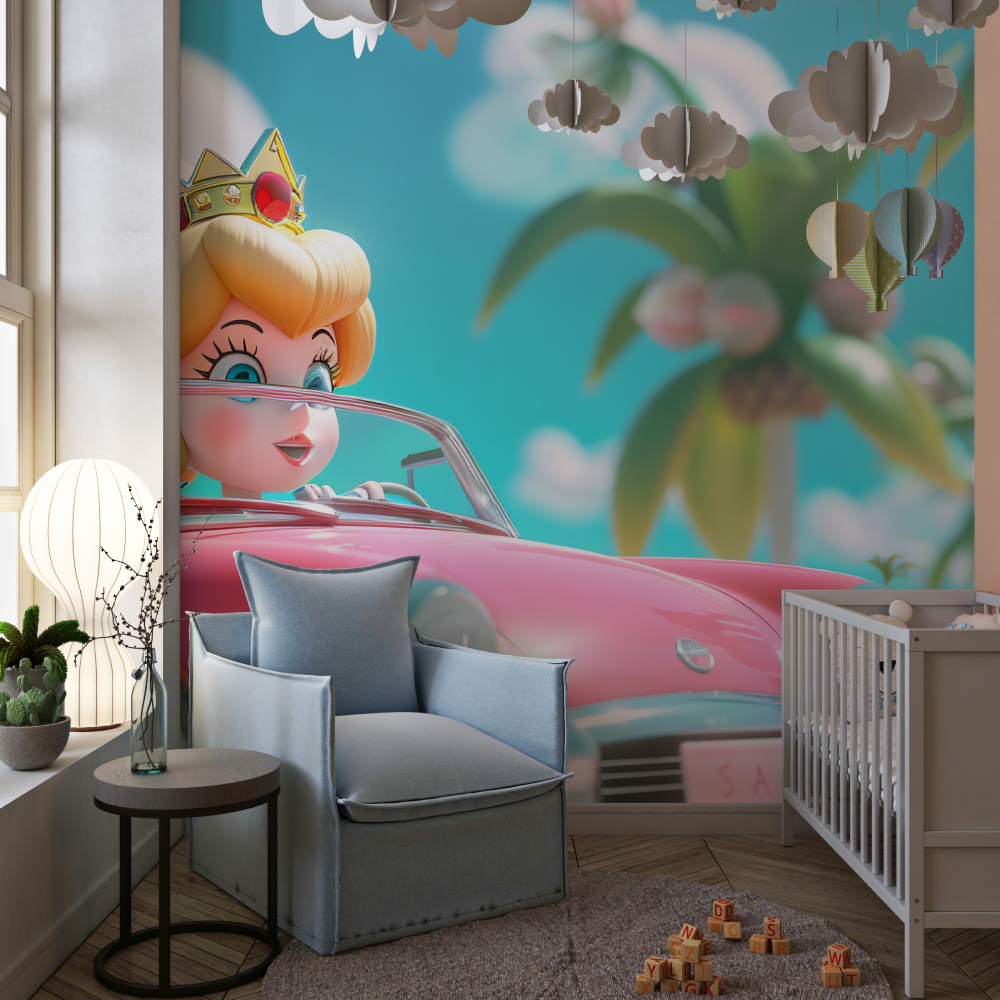 Papier peint chambre voiture fille chambre de fille