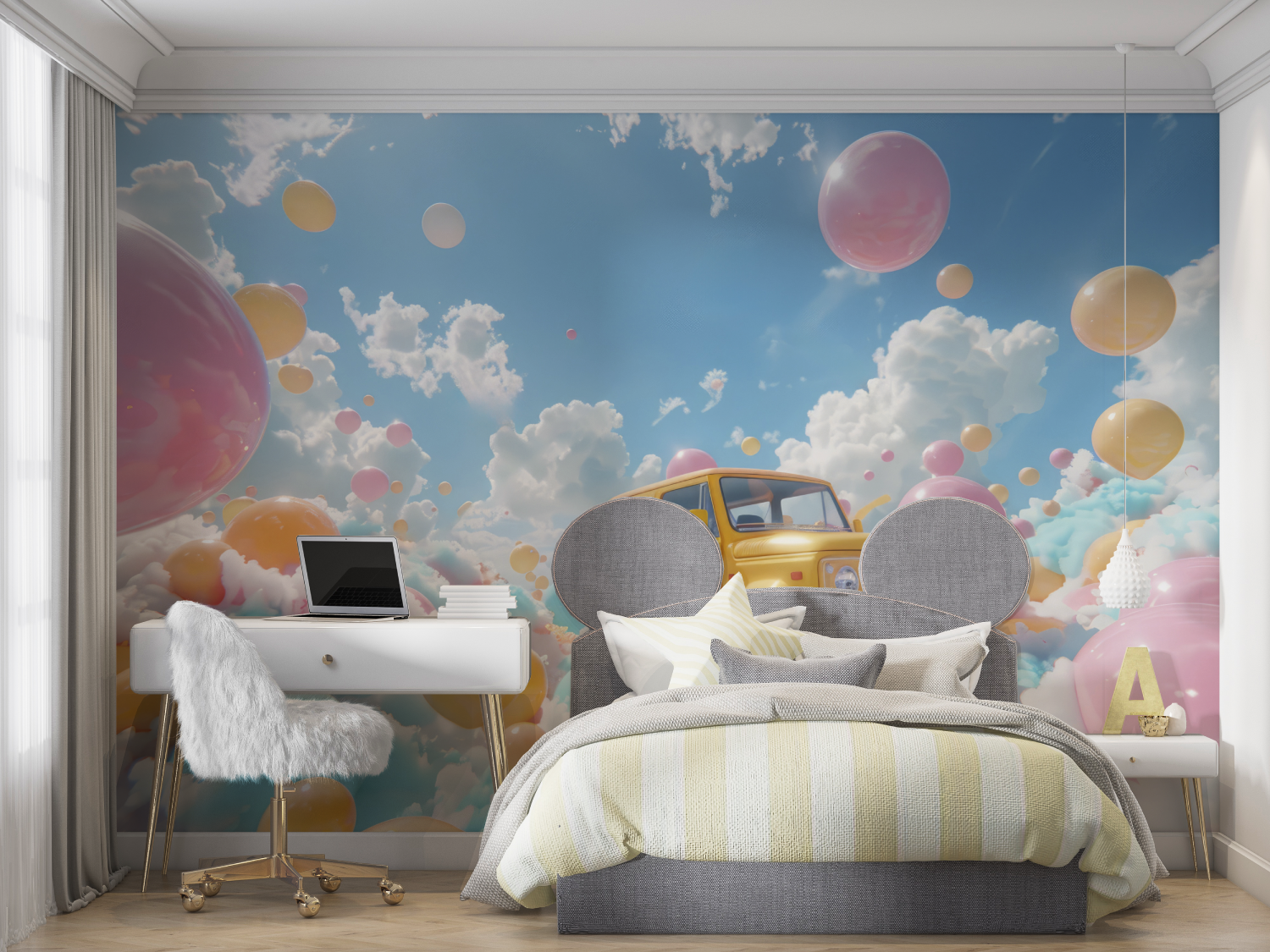 Papier peint voiture enfantin 3d mur chambre panoramique