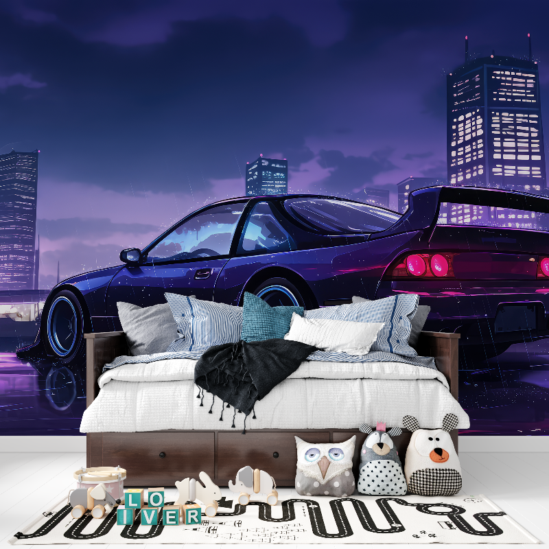 Papier peint voiture tuning panoramique garcon