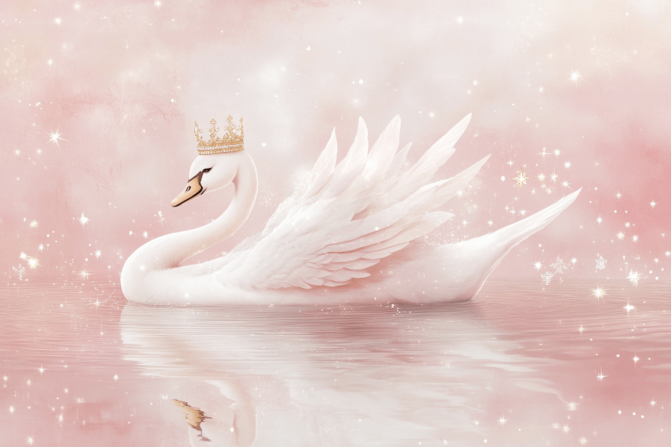 Papier Peint Princesse Cygne Rose
