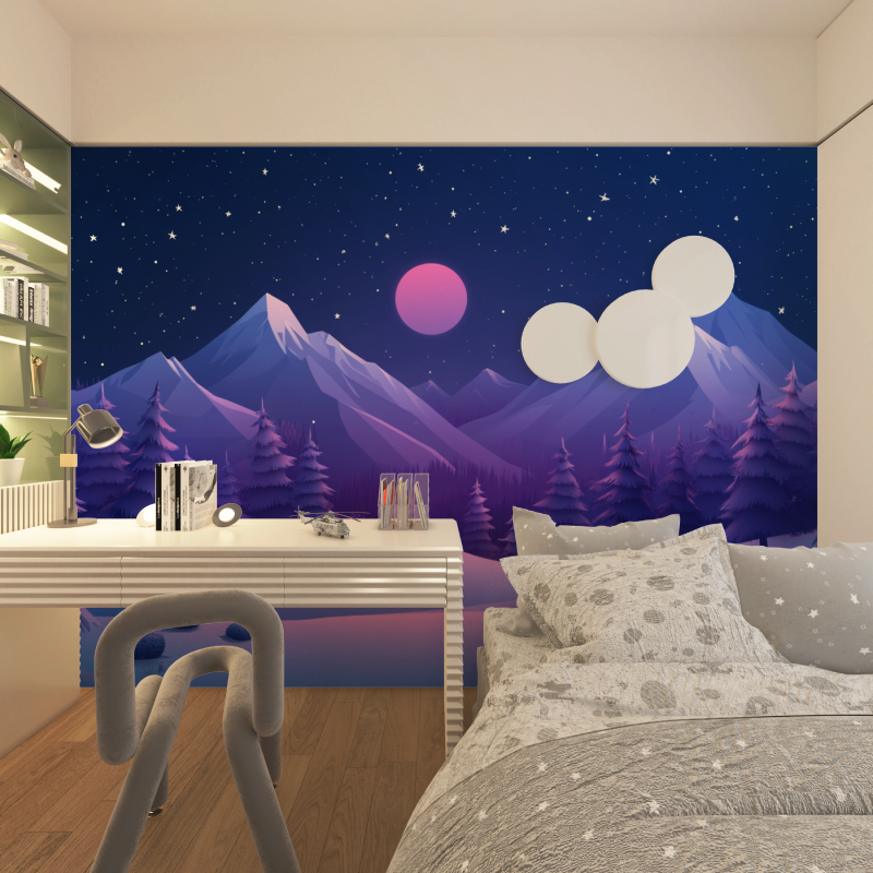 Papier peint gamer lever de sol...espace chambre adolescents