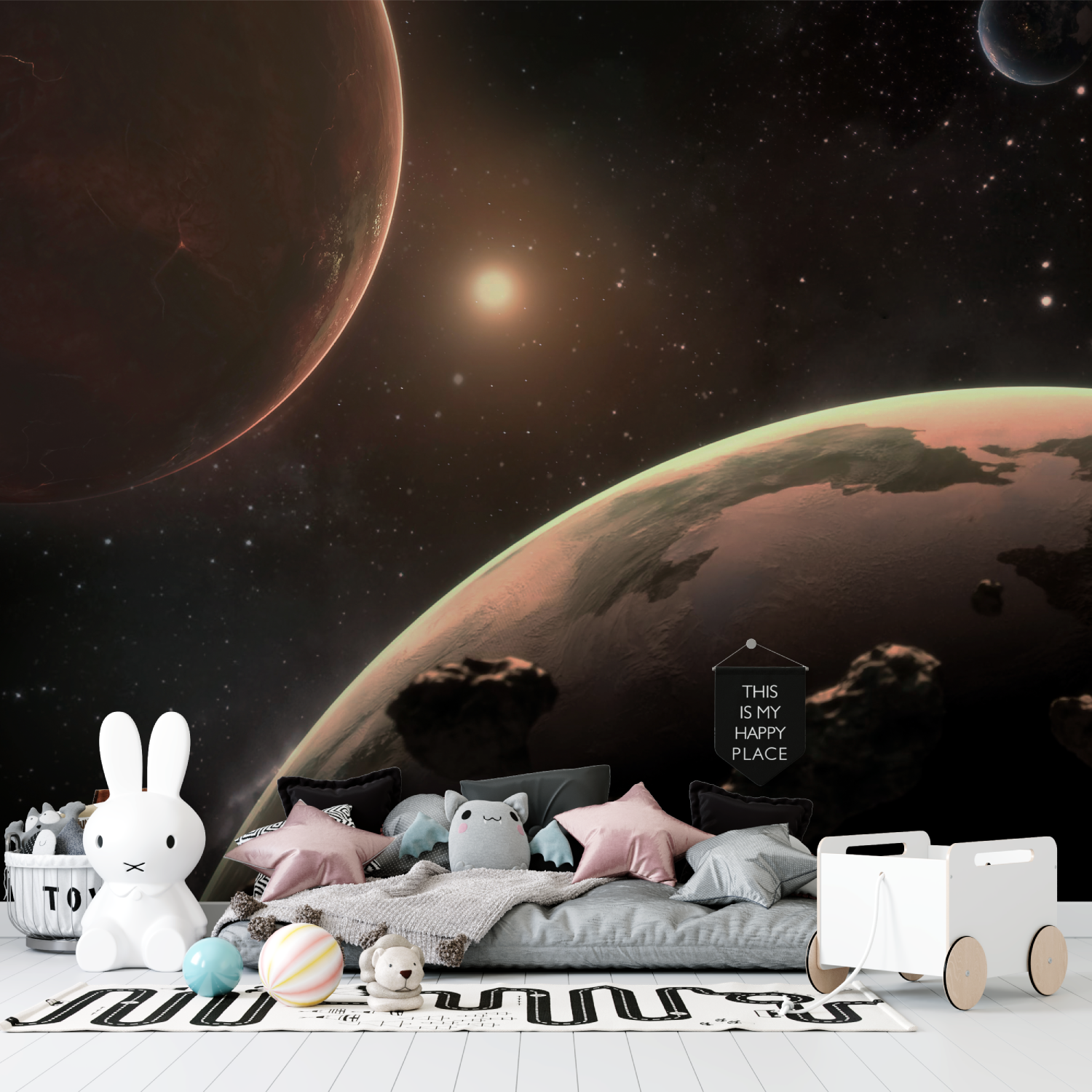 Papier peint espace bureau tapisserie garcon