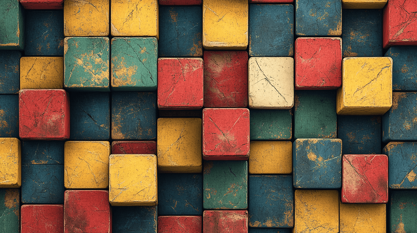 Papier Peint Vintage Rubik's Cube