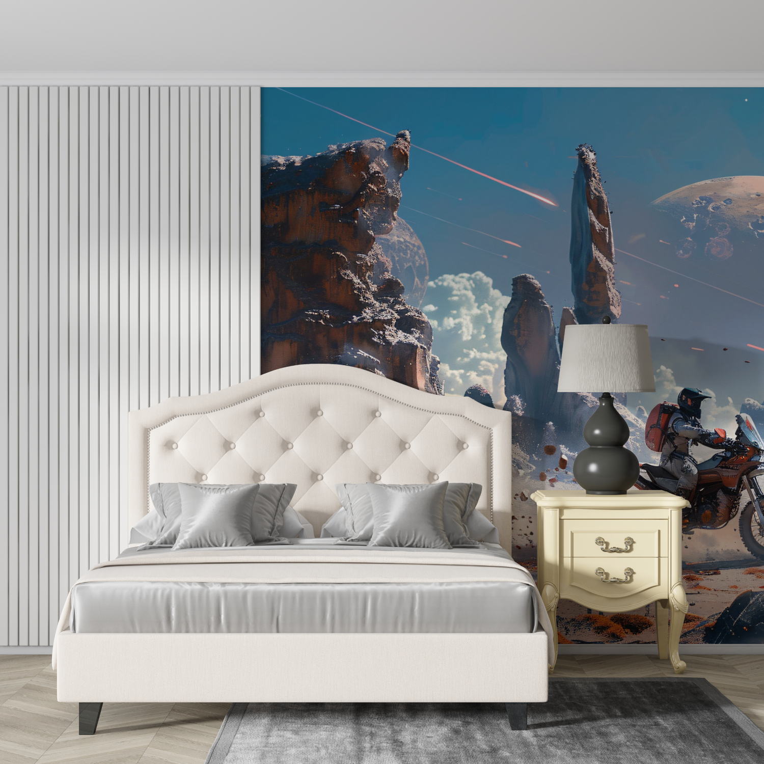 Papier peint panoramique moto design