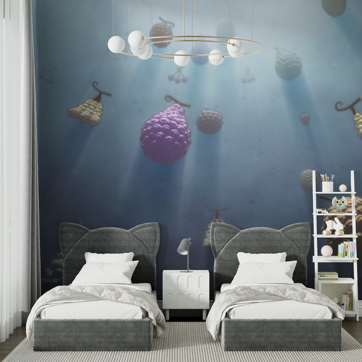 Papier Peint One Piece Fruits Du Démon - chambre garçon lit