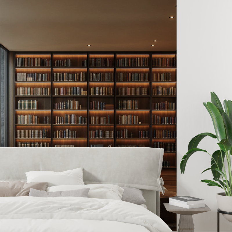 Papier peint trompe loeil wc tapisserie tendance