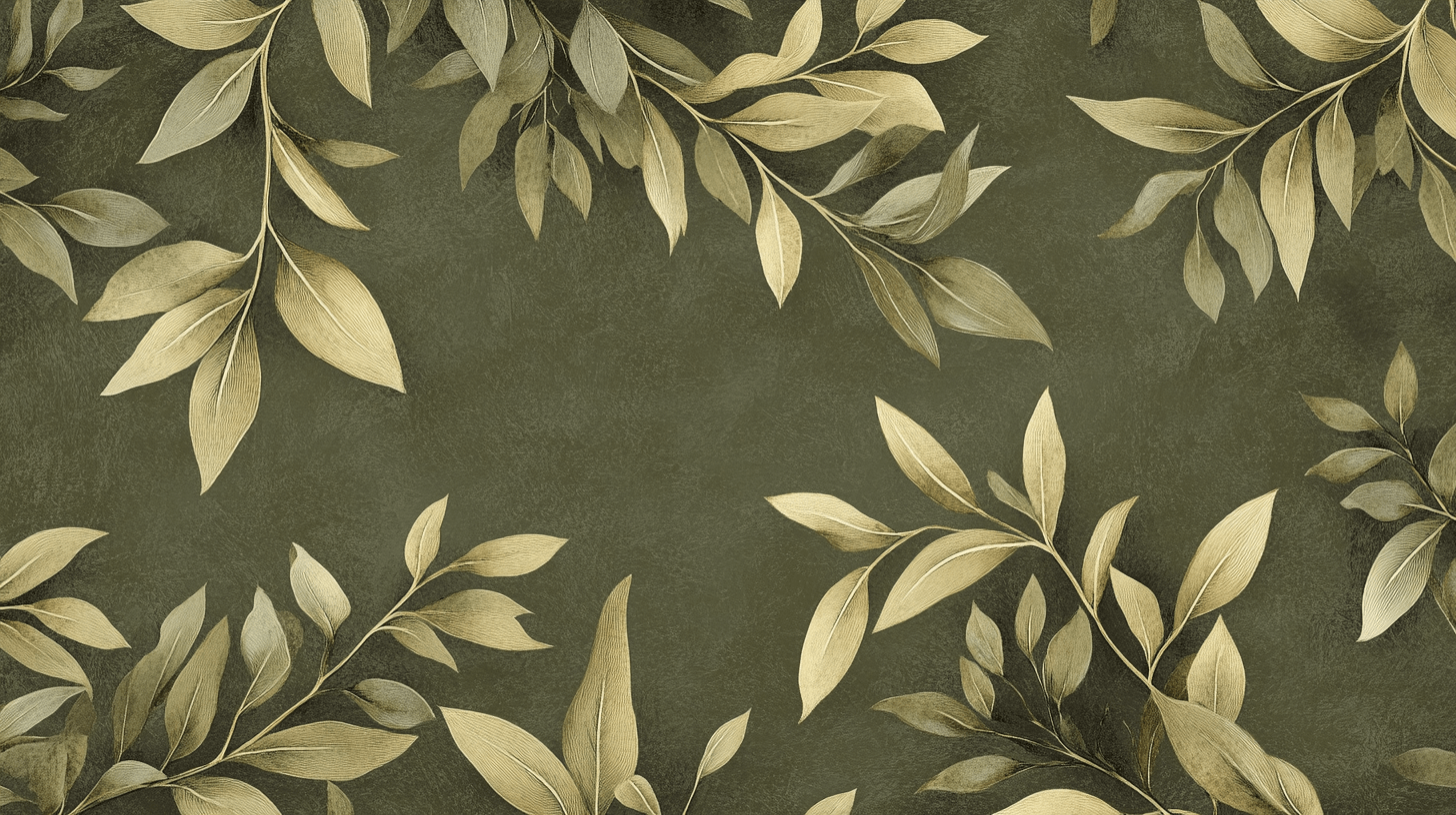 Papier Peint Vintage Motif Feuille