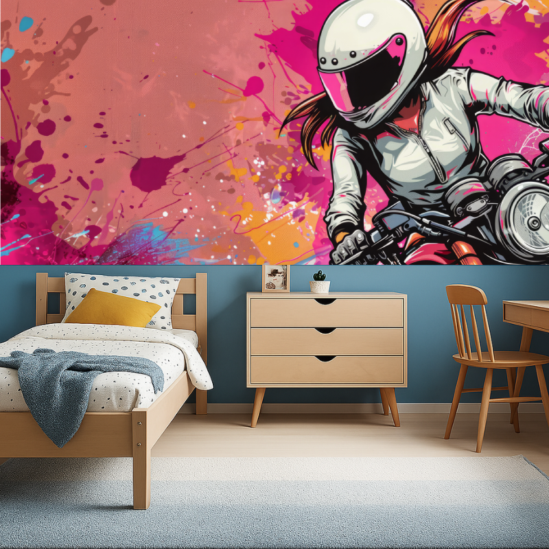 Papier Peint Moto pour Fille