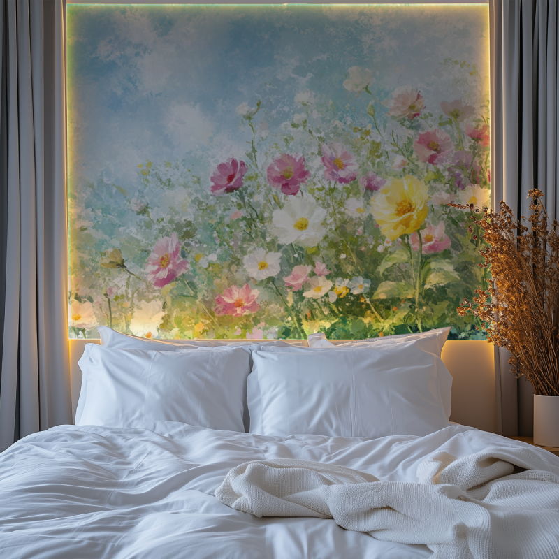 Papier peint fleur de jardin chambre premium