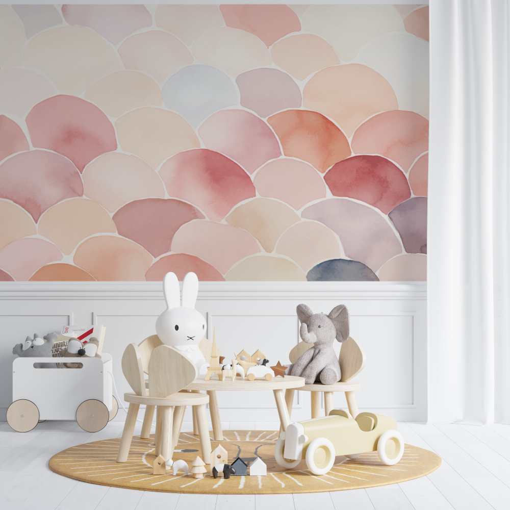 Papier peint Arc-en-ciel bohème bébé - chambre bébé