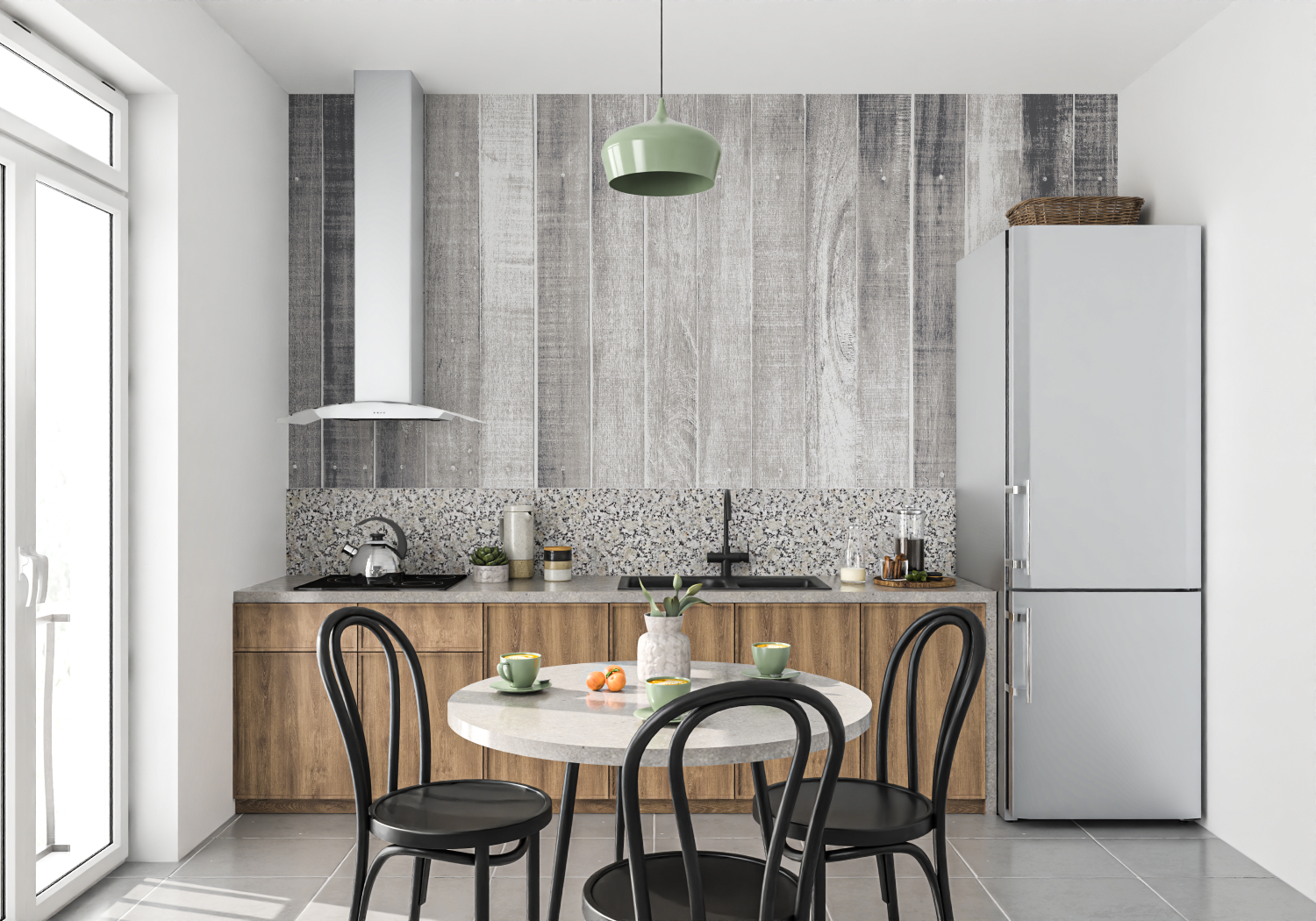 Papier Peint Bois Gris - tendance mur