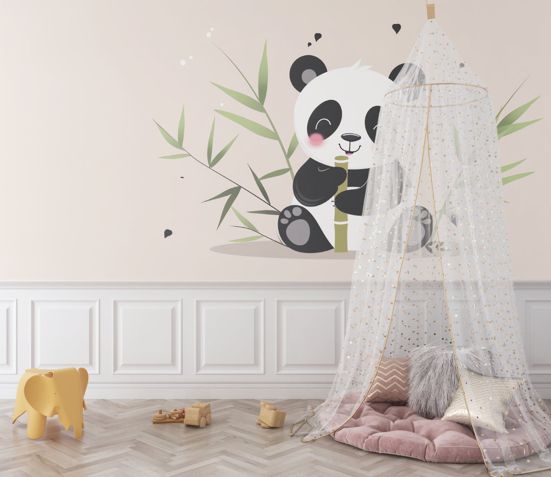 Pastel panda illustration bebe