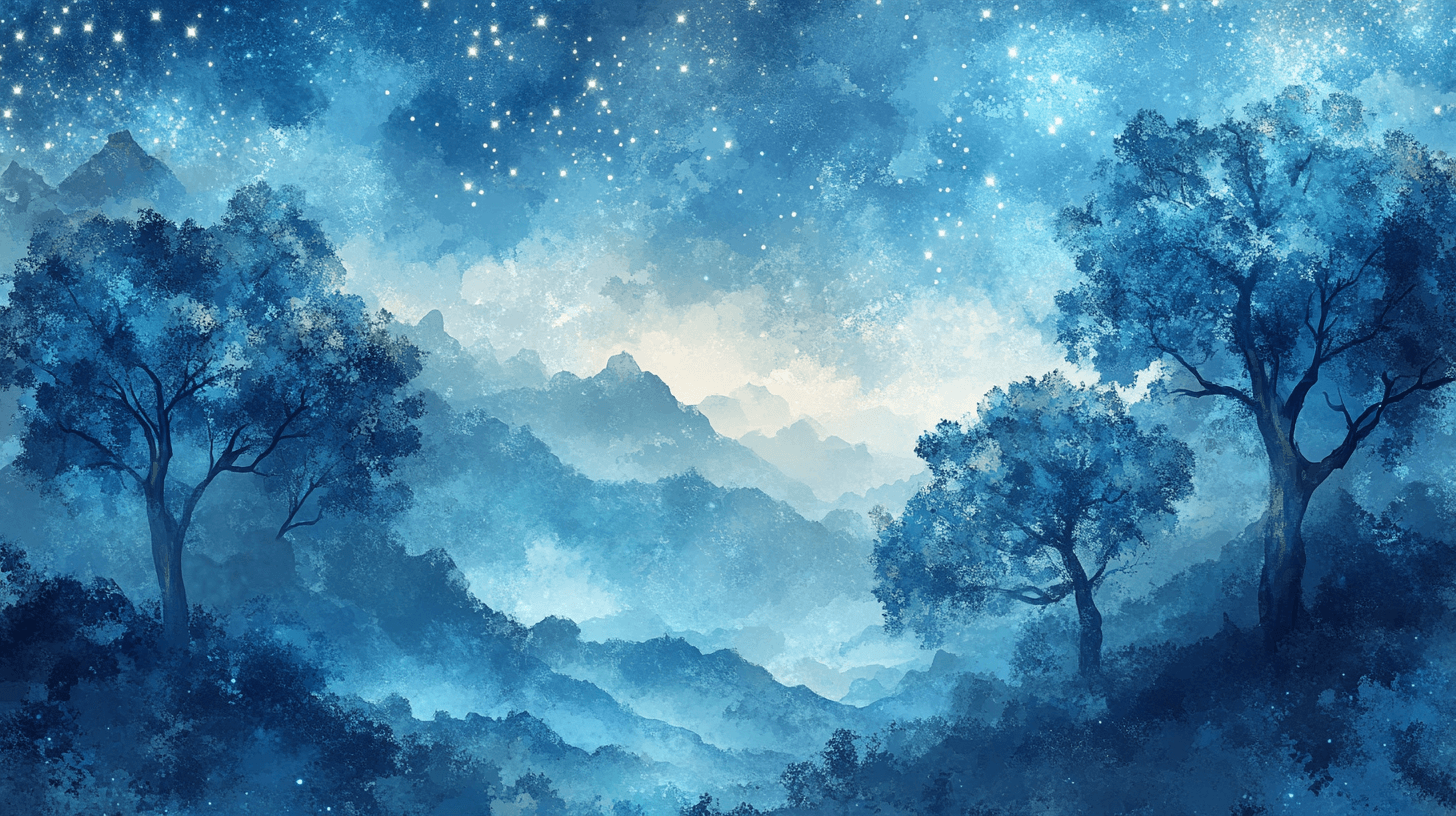 Papier Peint Arbre Etoile