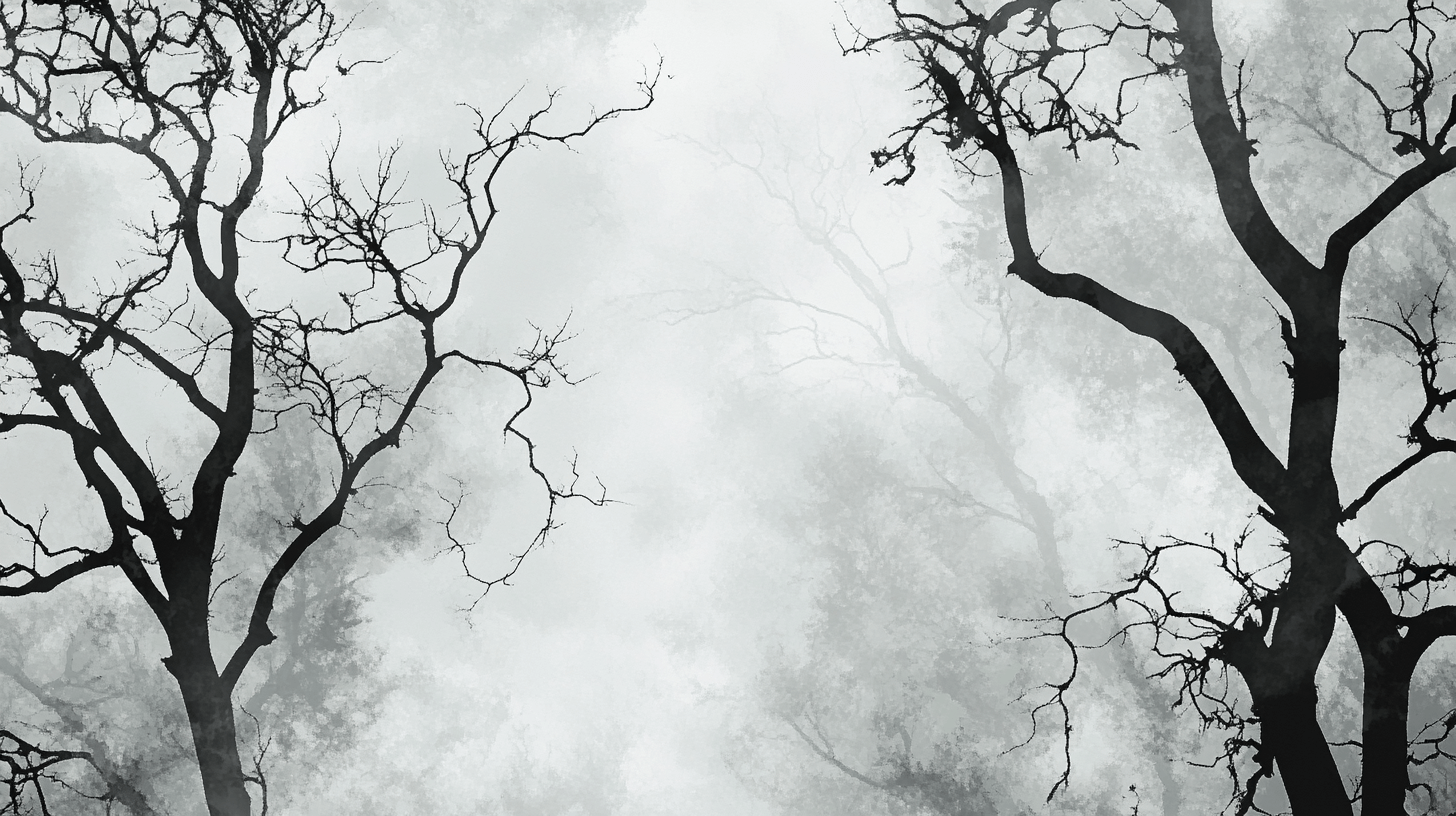 Papier Peint Arbre Noir Et Gris