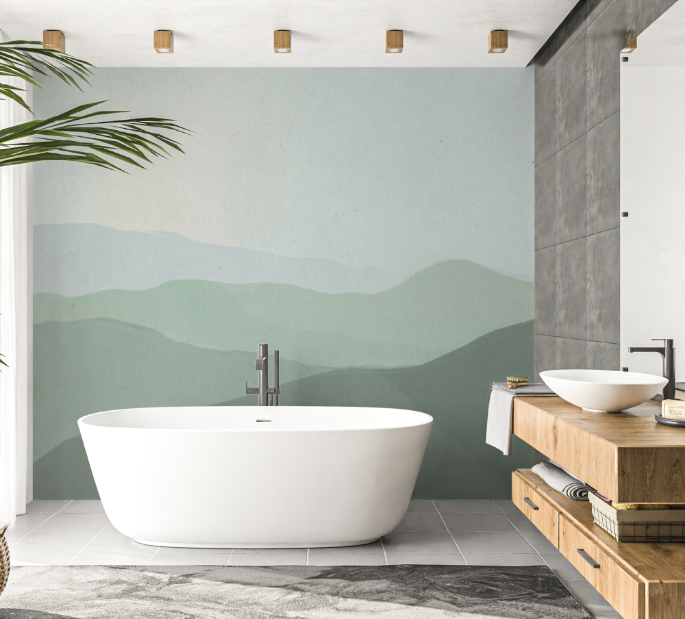 Papier peint piece humide salle de bain papier