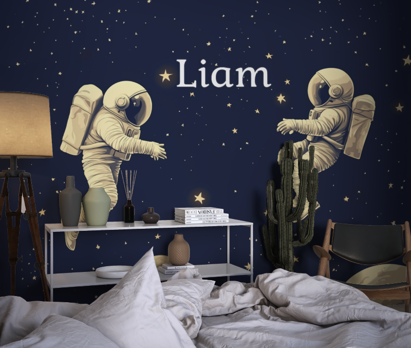 Papier peint prenom ado chambre dado1