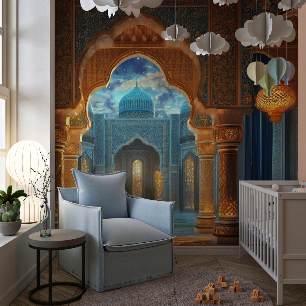 Papier peint classique palais oriental chambre de fille